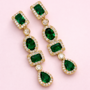 Aretes Crystal Green