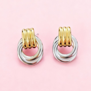 Aretes Pheobe Silver & Gold